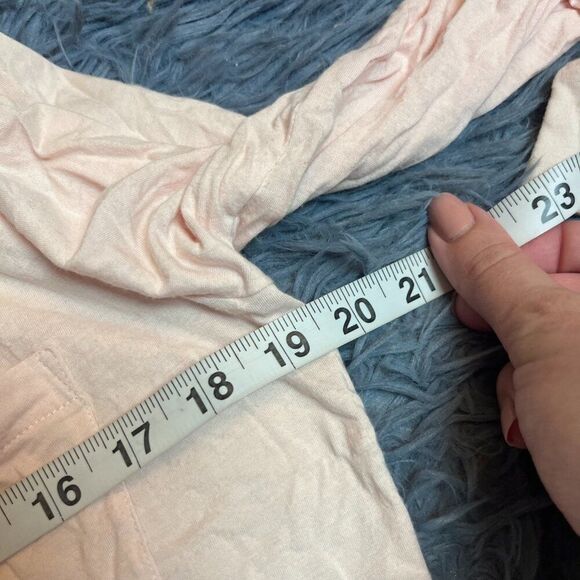 Cuyana Peach Pink Pajama Top Button Front Size S M - Picture 6 of 7